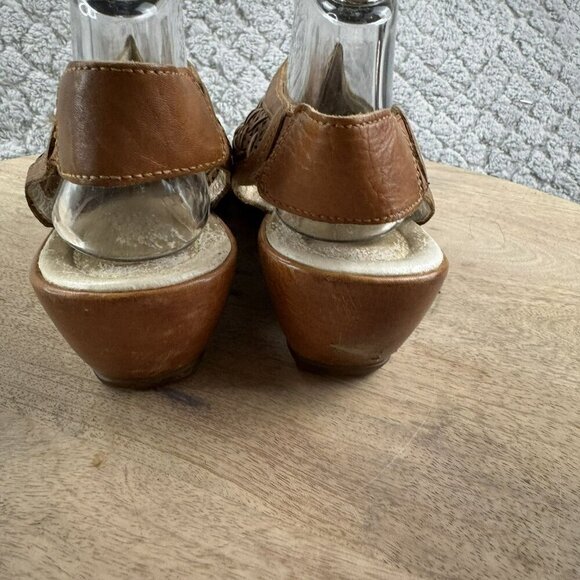 Pikolinos Leather Woven Slip-On Heel mule Sandals Size 41 10.5 / 11 Light Brown - Picture 13 of 15